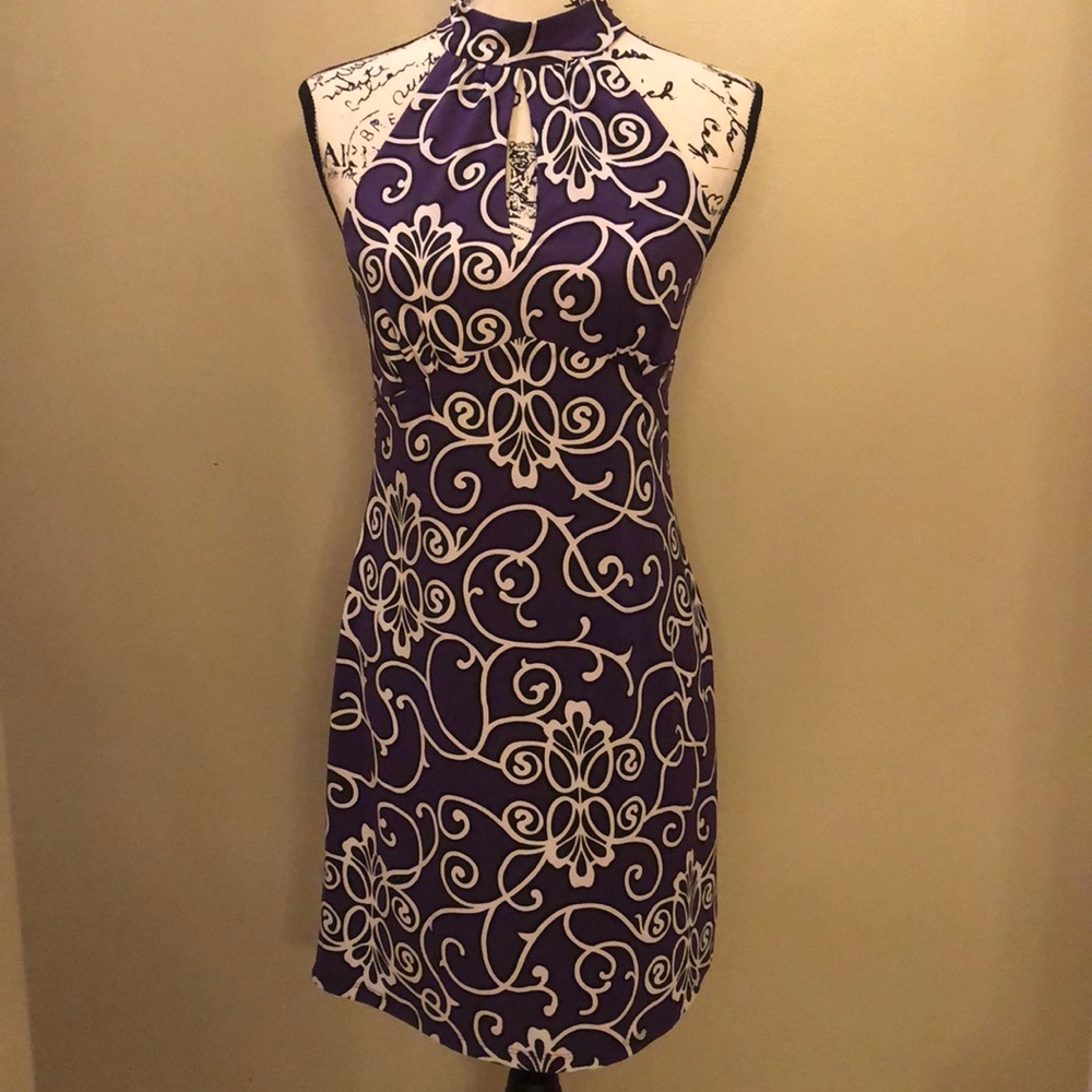 INC Purple Swirl Patterned Dress w/ Tags